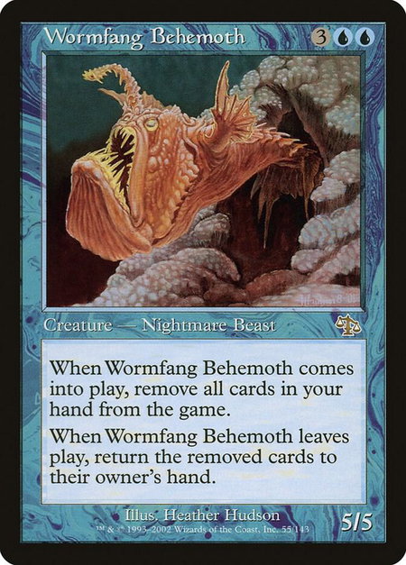Wormfang Behemoth - Judgment Magic: The Gathering trading card