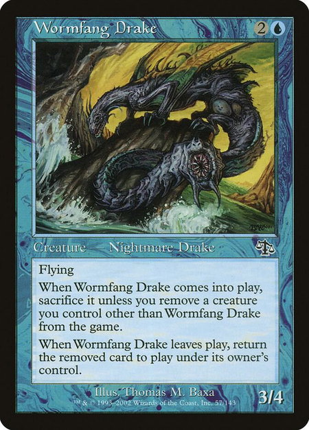 Wormfang Drake - Judgment Magic: The Gathering trading card