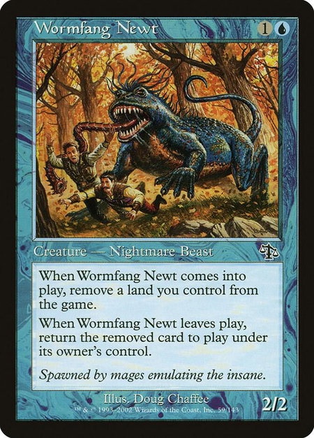 Wormfang Newt - Judgment Magic: The Gathering trading card