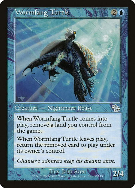 Wormfang Turtle trading card from Judgment Wormfang Turtle - Judgment Magic: The Gathering trading card