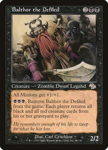 Balthor the Defiled - Judgment Magic: The Gathering trading card