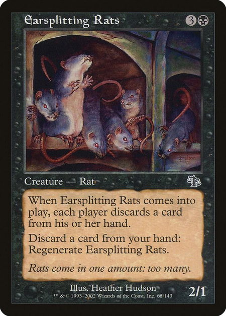 Earsplitting Rats trading card from Judgment Earsplitting Rats - Judgment Magic: The Gathering trading card