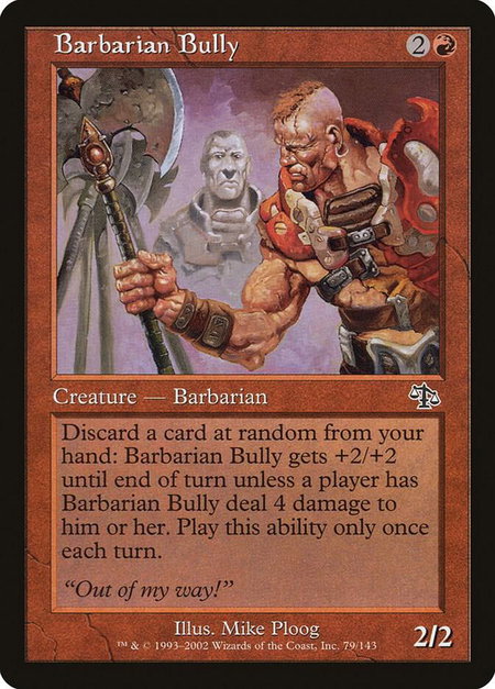Barbarian Bully - Judgment Magic: The Gathering trading card
