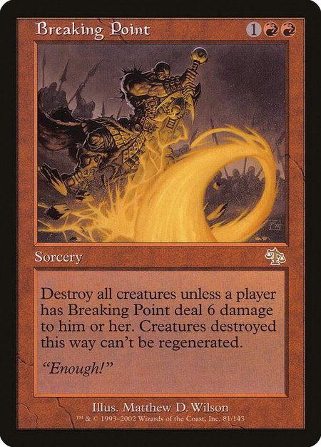 Breaking Point trading card from Judgment Breaking Point - Judgment Magic: The Gathering trading card