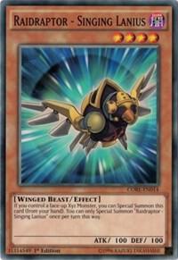 Raidraptor - Singing Lanius - Clash of Rebellions YuGiOh trading card