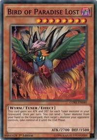 Bird of Paradise Lost trading card from Clash of Rebellions Bird of Paradise Lost - Clash of Rebellions YuGiOh trading card