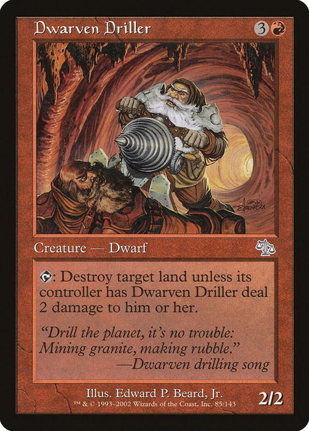 Dwarven Driller - Judgment Magic: The Gathering trading card