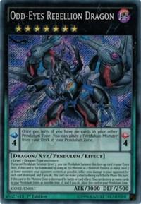 Odd-Eyes Rebellion Dragon trading card from Clash of Rebellions Odd-Eyes Rebellion Dragon - Clash of Rebellions YuGiOh trading card