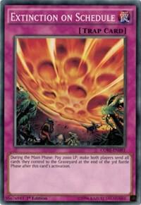 Extinction on Schedule - Clash of Rebellions YuGiOh trading card