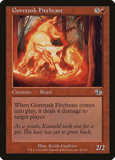 Goretusk Firebeast - Judgment Magic: The Gathering trading card