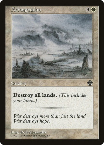Armageddon - Portal Second Age Magic: The Gathering trading card