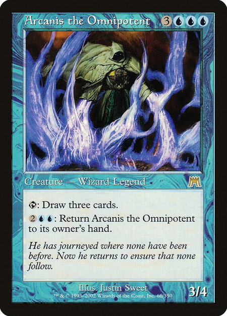 Arcanis the Omnipotent - Onslaught Magic: The Gathering trading card
