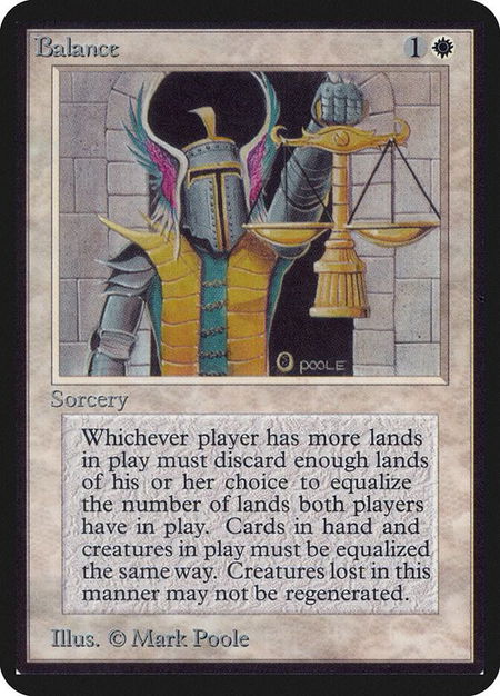 Balance - Alpha Edition Magic: The Gathering trading card