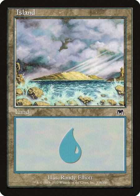 Island (338) - Onslaught Magic: The Gathering trading card