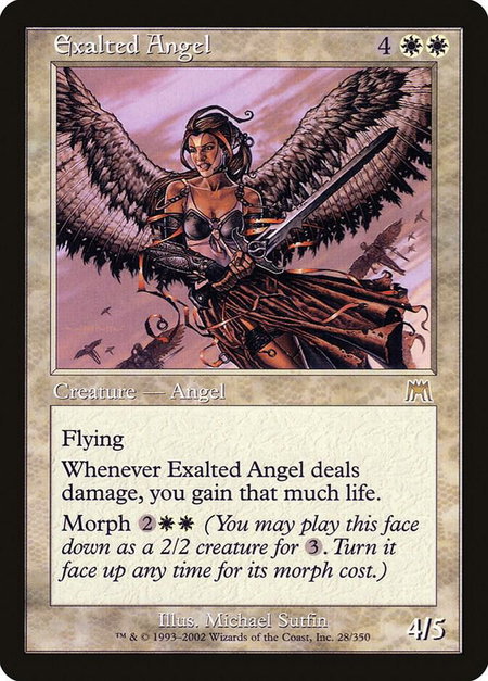 Exalted Angel - Onslaught Magic: The Gathering trading card