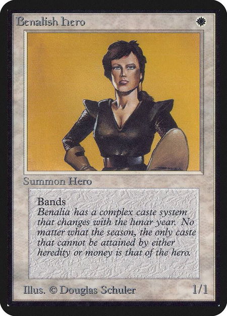 Benalish Hero - Alpha Edition Magic: The Gathering trading card