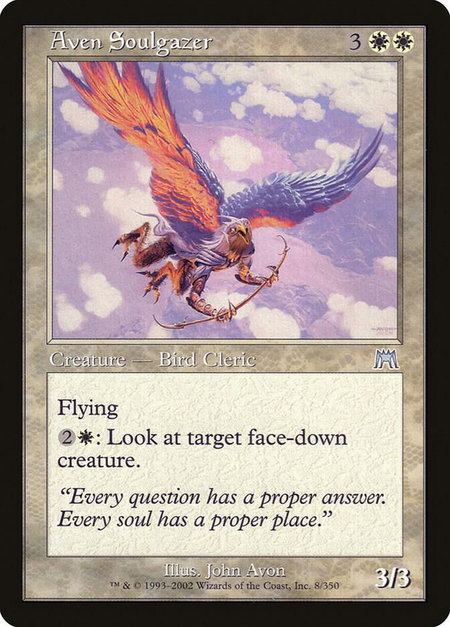 Aven Soulgazer - Onslaught Magic: The Gathering trading card