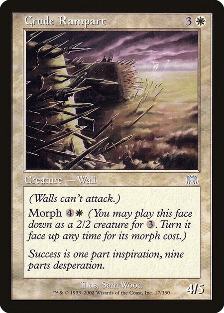 Crude Rampart - Onslaught Magic: The Gathering trading card