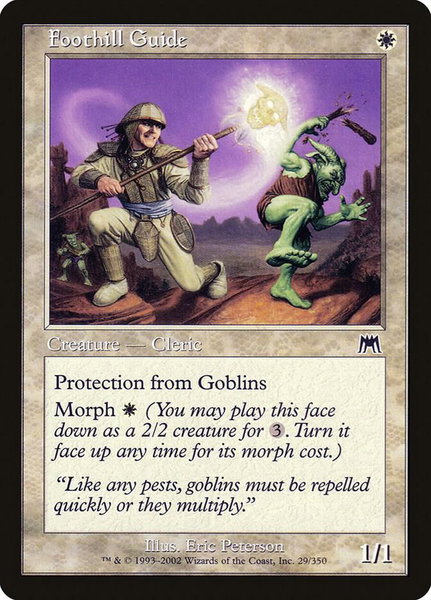 Foothill Guide trading card from Onslaught Foothill Guide - Onslaught Magic: The Gathering trading card