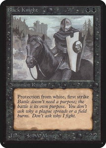Black Knight - Alpha Edition (LEA) #94 - Uncommon Magic: The Gathering Trading Card