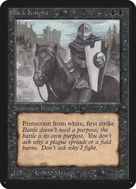 Black Knight - Alpha Edition Magic: The Gathering trading card