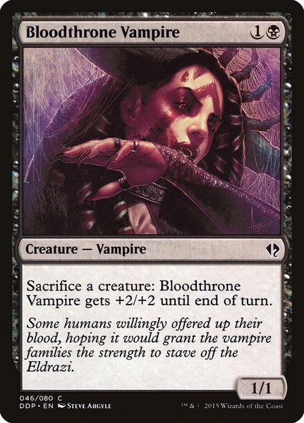 Bloodthrone Vampire - Duel Decks: Zendikar vs. Eldrazi Magic: The Gathering trading card