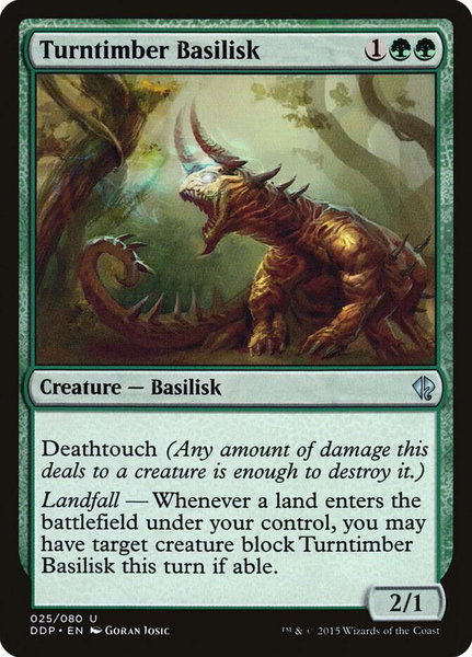 Turntimber Basilisk - Duel Decks: Zendikar vs. Eldrazi Magic: The Gathering trading card