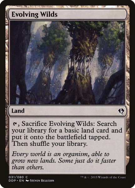 Evolving Wilds trading card from Duel Decks: Zendikar vs. Eldrazi Evolving Wilds - Duel Decks: Zendikar vs. Eldrazi Magic: The Gathering trading card