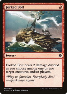 Forked Bolt - Duel Decks: Zendikar vs. Eldrazi (DDP) #60 - Common Magic: The Gathering Trading Card
