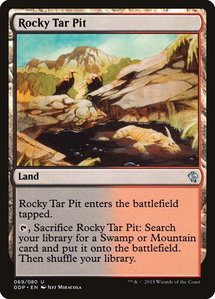 Rocky Tar Pit - Duel Decks: Zendikar vs. Eldrazi (DDP) #69 - Uncommon Magic: The Gathering Trading Card