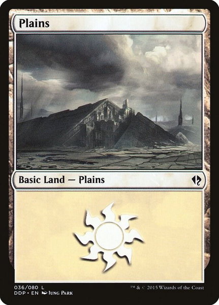 Plains (036) trading card from Duel Decks: Zendikar vs. Eldrazi Plains (036) - Duel Decks: Zendikar vs. Eldrazi Magic: The Gathering trading card