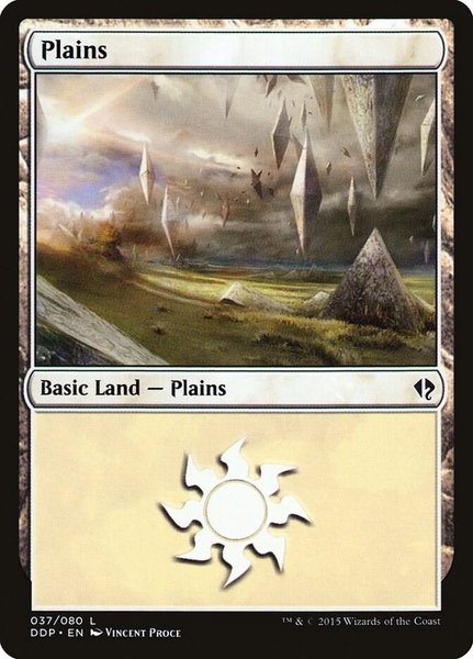 Plains (037) trading card from Duel Decks: Zendikar vs. Eldrazi Plains (037) - Duel Decks: Zendikar vs. Eldrazi Magic: The Gathering trading card
