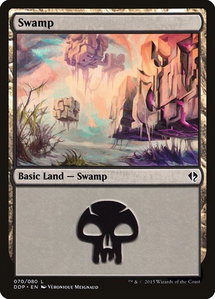 Swamp (070) - Duel Decks: Zendikar vs. Eldrazi (DDP) #70 - Land Magic: The Gathering Trading Card