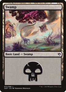 Swamp (072) - Duel Decks: Zendikar vs. Eldrazi (DDP) #72 - Land Magic: The Gathering Trading Card
