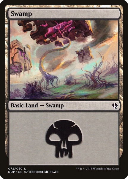 Swamp (072) trading card from Duel Decks: Zendikar vs. Eldrazi Swamp (072) - Duel Decks: Zendikar vs. Eldrazi Magic: The Gathering trading card
