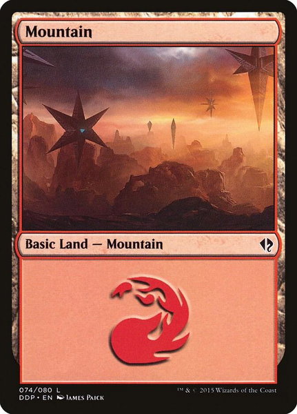 Mountain (074) trading card from Duel Decks: Zendikar vs. Eldrazi Mountain (074) - Duel Decks: Zendikar vs. Eldrazi Magic: The Gathering trading card