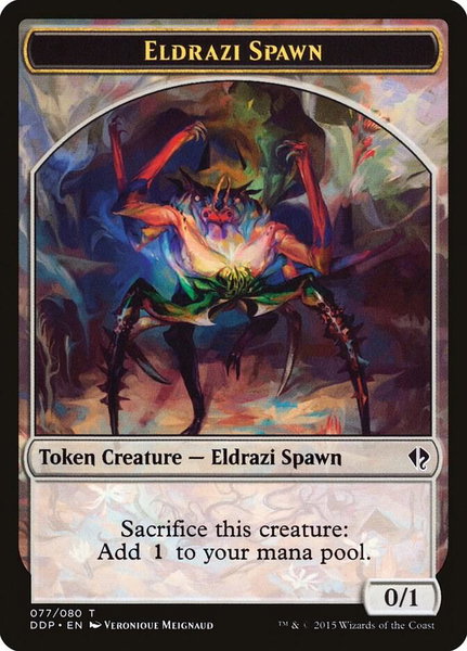 Eldrazi Spawn Token (077) trading card from Duel Decks: Zendikar vs. Eldrazi Eldrazi Spawn Token (077) - Duel Decks: Zendikar vs. Eldrazi Magic: The Gathering trading card