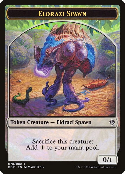 Eldrazi Spawn Token (078) trading card from Duel Decks: Zendikar vs. Eldrazi Eldrazi Spawn Token (078) - Duel Decks: Zendikar vs. Eldrazi Magic: The Gathering trading card