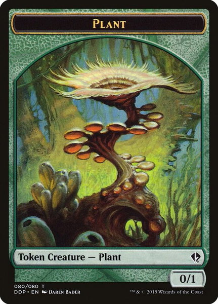 Plant Token trading card from Duel Decks: Zendikar vs. Eldrazi Plant Token - Duel Decks: Zendikar vs. Eldrazi Magic: The Gathering trading card