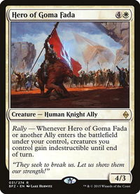 Hero of Goma Fada - Battle for Zendikar (BFZ) #31 - Rare Magic: The Gathering Trading Card