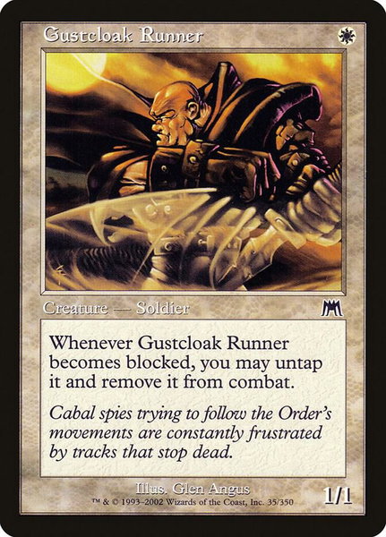 Gustcloak Runner trading card from Onslaught Gustcloak Runner - Onslaught Magic: The Gathering trading card