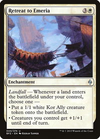 Retreat to Emeria - Battle for Zendikar (BFZ) #44 - Uncommon Magic: The Gathering Trading Card