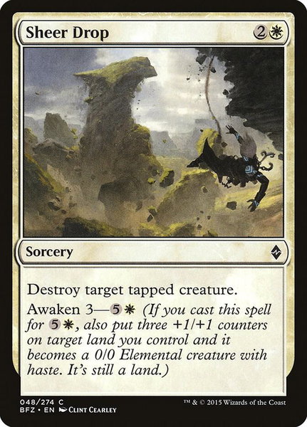 Sheer Drop trading card from Battle for Zendikar Sheer Drop - Battle for Zendikar Magic: The Gathering trading card