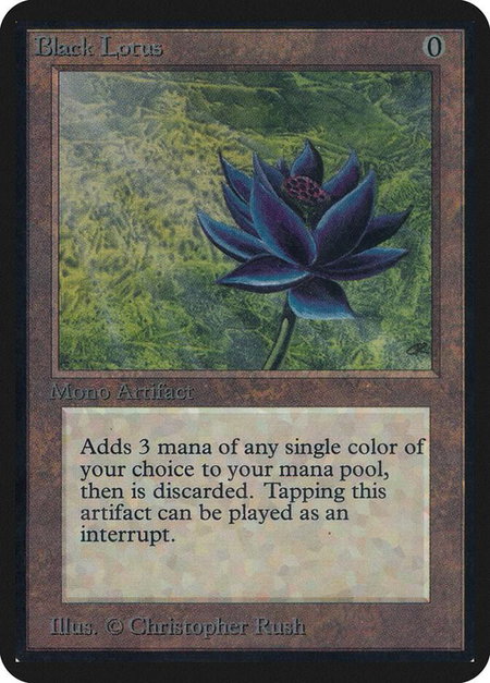 Black Lotus trading card from Alpha Edition Black Lotus - Alpha Edition Magic: The Gathering trading card