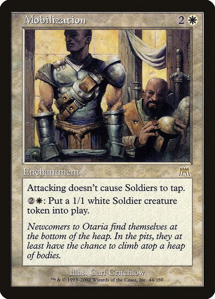 Mobilization trading card from Onslaught Mobilization - Onslaught Magic: The Gathering trading card