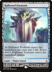 Hallowed Fountain - Zendikar Expeditions (EXP) #6 - Mythic Magic: The Gathering Trading Card