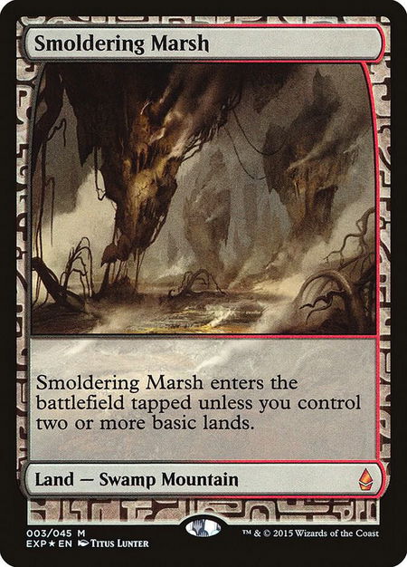 Smoldering Marsh - Zendikar Expeditions Magic: The Gathering trading card