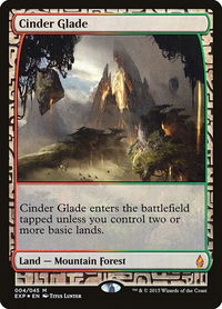 Cinder Glade - Zendikar Expeditions (EXP) #4 - Mythic Magic: The Gathering Trading Card