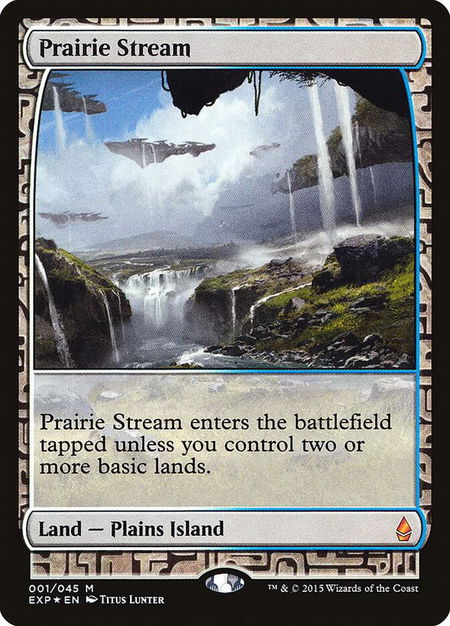 Prairie Stream trading card from Zendikar Expeditions Prairie Stream - Zendikar Expeditions Magic: The Gathering trading card