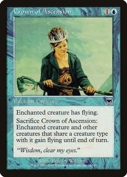 Crown of Ascension trading card from Onslaught Crown of Ascension - Onslaught Magic: The Gathering trading card